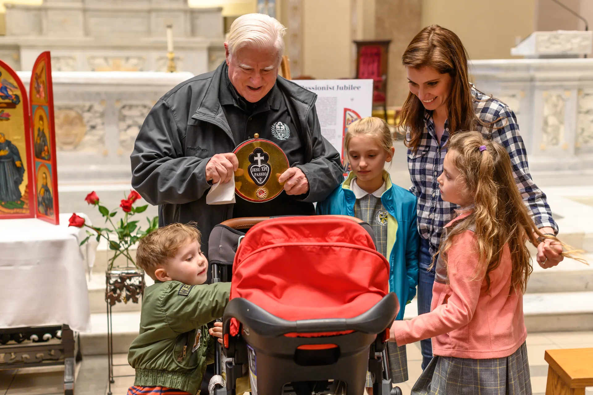 Passionist Icon Bob Weiss Blesses Family