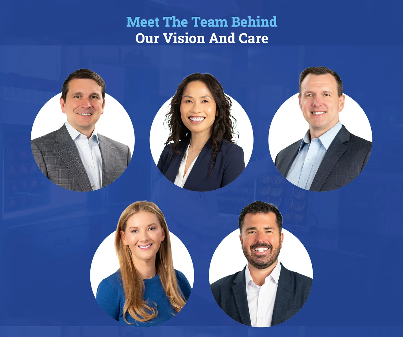 Anova Medical team against a blue background
